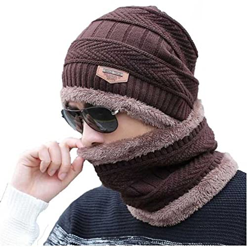 Winter Cap and neck Elastic knitting Thick Woolen Had & Neck Warmer